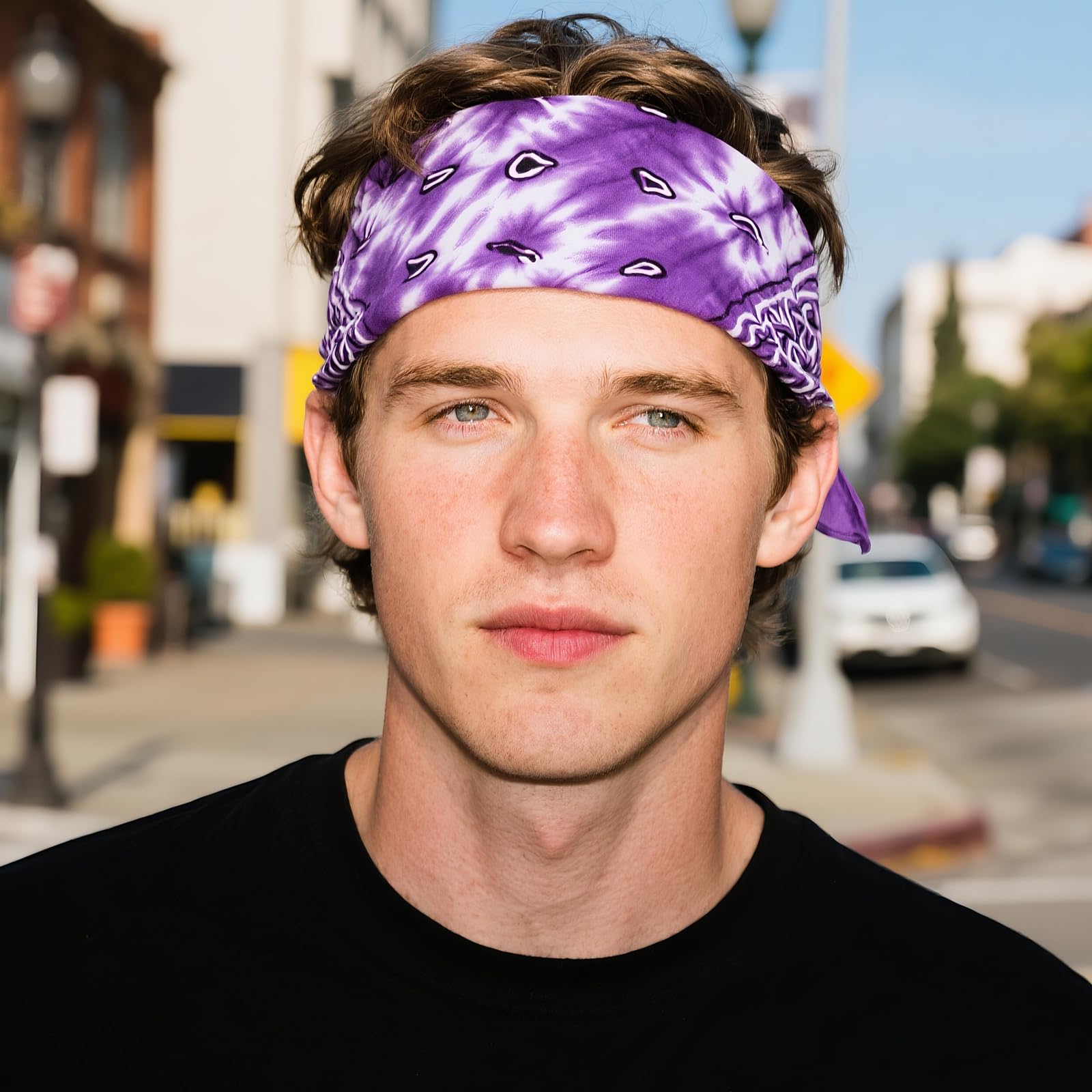 choyaxo Bandane bianche Fazzoletto Plain Bandana per Tie Dye DIY, bianco, Prossoefinito