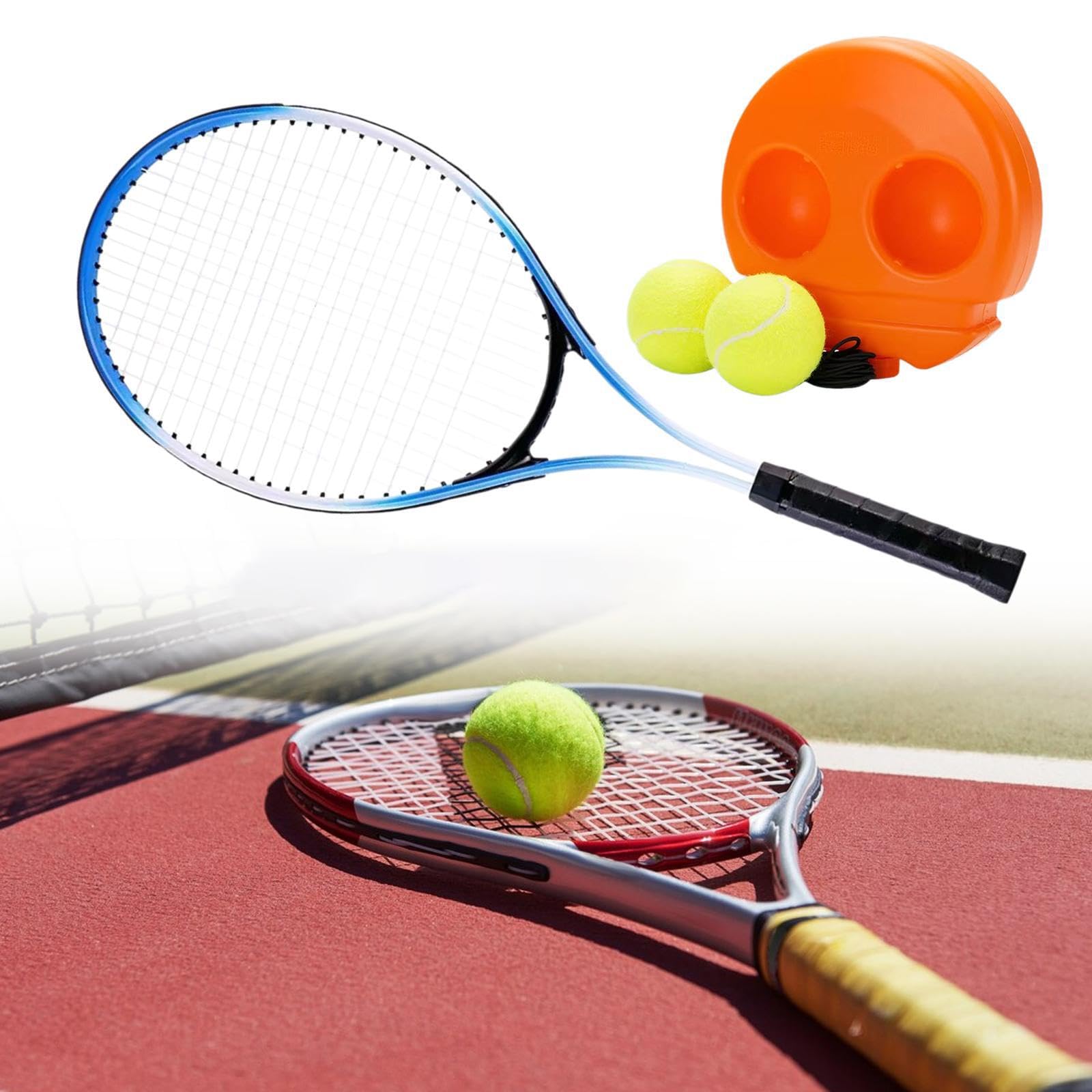 Palline da Tennis Leggere, Racchetta, Attrezzatura Portatile | indoor e outdoor per donne adulte e adolescenti, attrezzatura portatile da tennis, allenamento autonomo