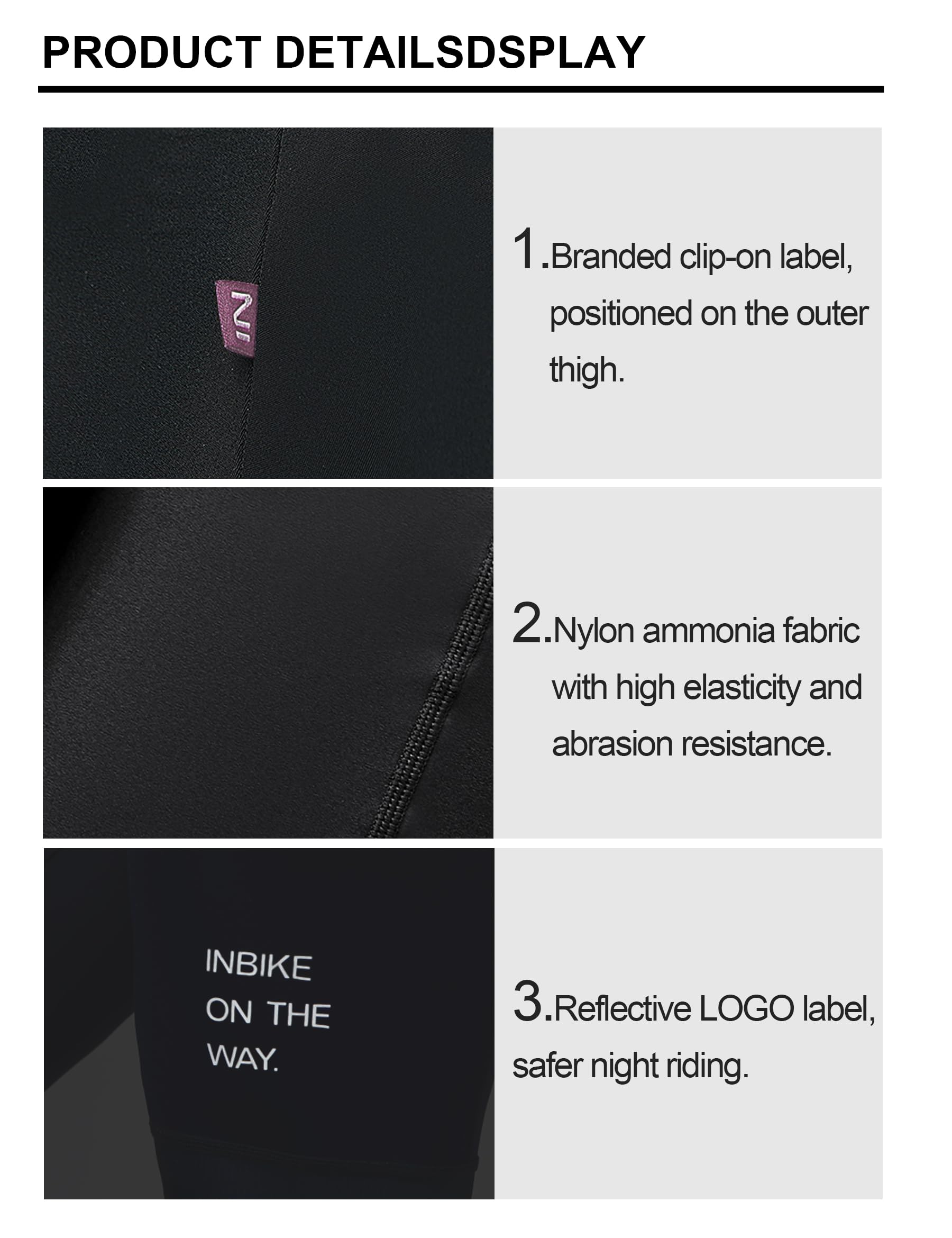 INBIKE Pantalon Cycliste Femme Pantalon Velo Leggings de Vélo Pantalon Cyclisme Longues VTT Léger Respirant Printemps Automne Été
