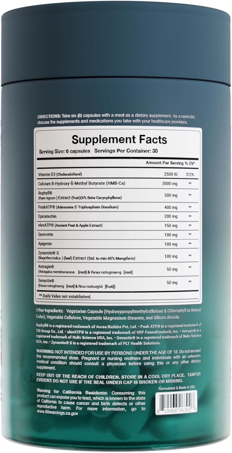 MuscleZen Muscle Builder for Men – ATP Supplements for Strength – Muscle Supplements for Super Recovery – Clear Muscle Support for Lean Muscle Growth - Made in USA, 180 Caps - Image 2