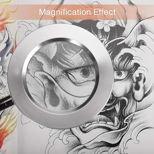 Miniatura 4 de ATOMUS Lámpara de aumento de 2.5X, LED USB recargable para tatuaje, lámpara de lupa de belleza con clip de metal para cejas, tatuaje, manicura,