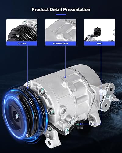 Miniatura 4 de ECCPP Compresor de AC con embrague CO 29134C 2015-2020 apto para Cadillac Escalade 6.2L 2015-2020 apto para Cadillac Escalade ESV 6.2L