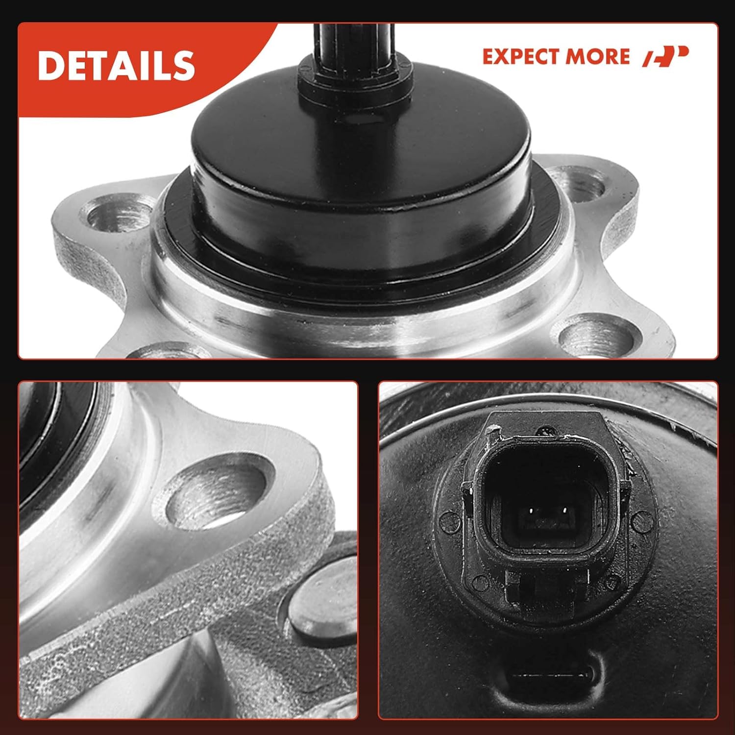 A-Premium 2 x Rear Wheel Bearing and Hub Assembly with ABS & 5-Lug Compatible with Toyota Prius V 2012-2018, Mirai 2016-2020
