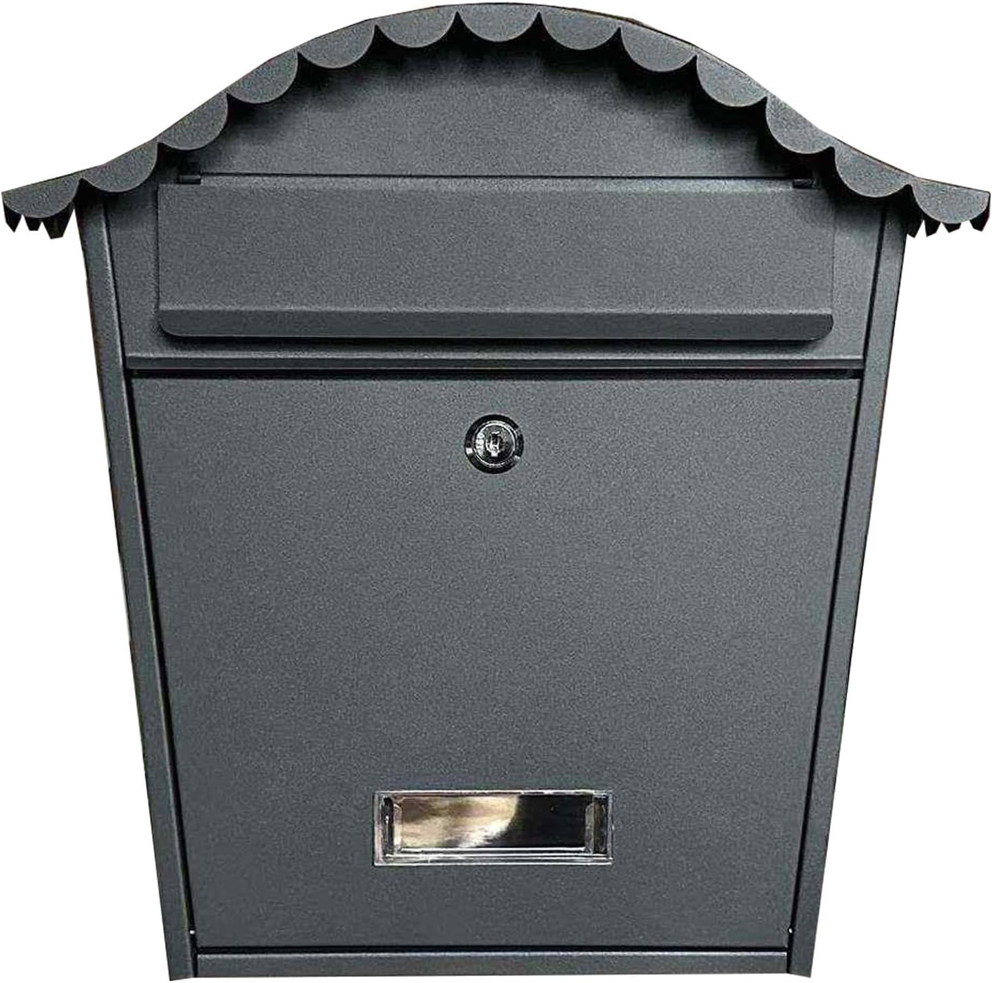 Mailbox Wall Mount, Mailboxes for Outside with Lock, Wall Mounted Mail Box, Easy to Install, Weather-Resistant and Durable(Gold)