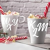 Vista 5 de 10 hojas de calcomanías de vinilo del alfabeto, calcomanías de letras mayúsculas y minúsculas, impermeables, autoadhesivas, letras