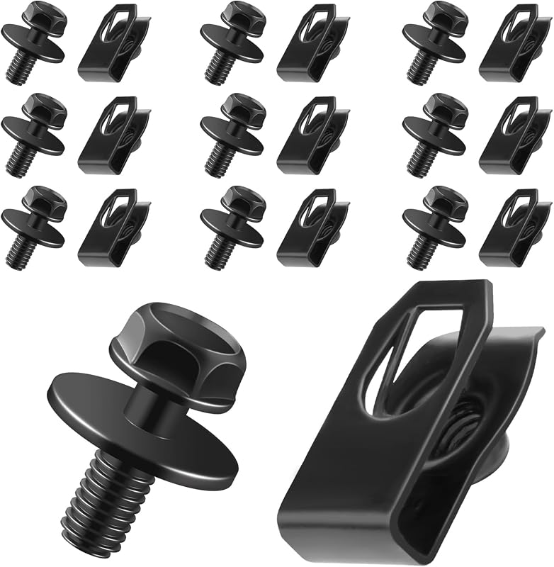 Kit de Clips e Parafusos U para Para-lama e Para-choque ecocstm M6 x 1,0 – 20 peças