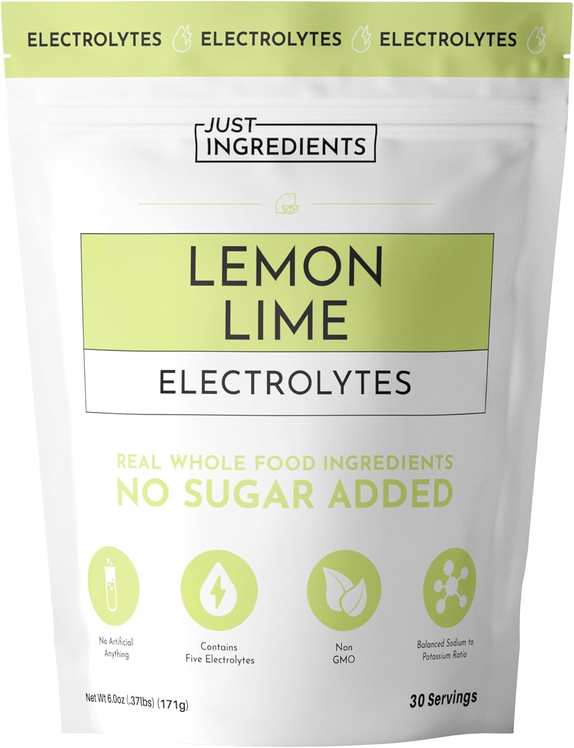 Lemon Lime Electrolytes – 30‑Serving Hydration Drink Mix with Coconut Water, Sea Salt, and Trace Minerals – Supports Energy, Recovery, and Electrolyte Balance*