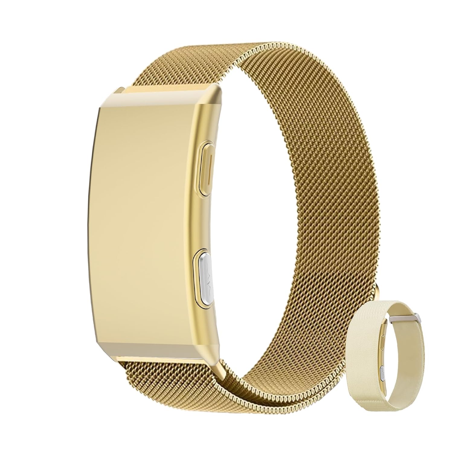 Fitness Tracker with 24/7 Health Monitor, Sleep & Heart Rate Tracking – Dual PPG&ECG Wellness Insights | SOS Alert & Family Sharing | 15-Day Battery, 188 Sport Modes, Aerospace Aluminium Build(Gold)