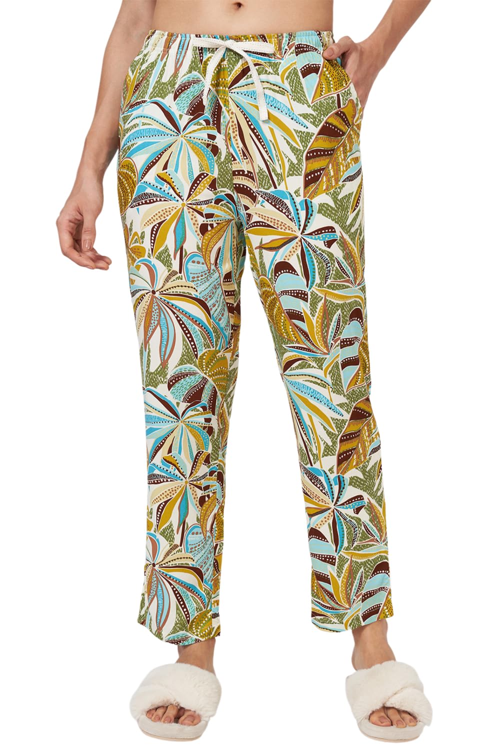 dreamz by pantaloons Women's Dreamz Multicoloured Pyjama Comfort Fit,Papyrus,30-picture-34