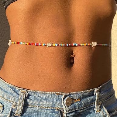 Amazon.com: Urieo Beaded Waist Chain 