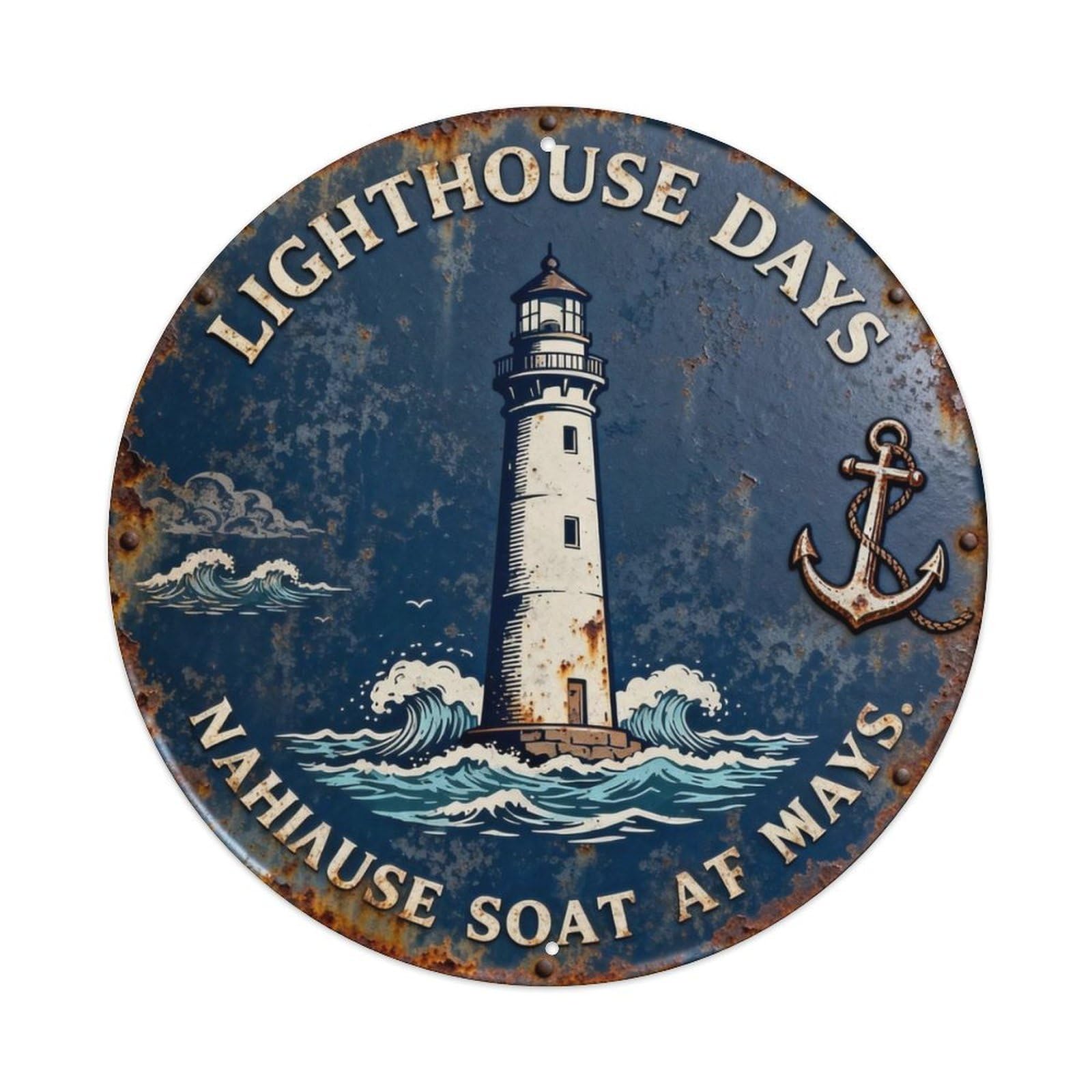 LIGHTHOUSE DAYS Metal Tin Sign Plaque