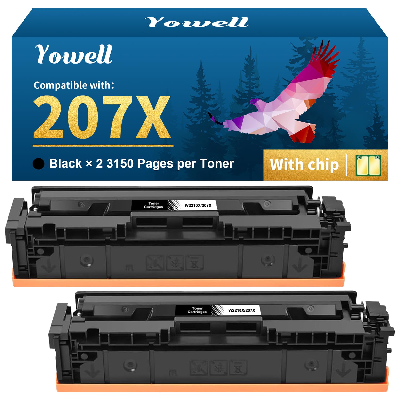 Swiss Toner Compatibel Met HP 207X W2210X (Met Chip) Voor Color Laserjet Pro MFP M283fdw M282nw M283fdn M255dw - 207 207A W2210A