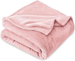 Premium Plush Single Blanket | 300 GSM Lightweight Cozy Soft for Bed, Sofa, Couch, Travel & Camping| 150x220 cm or 60X86 inches | Pink