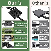 Vista 3 de Kit grande de extensiones de bajante de canalón, lavabo de captura + 2 tubos, extensor de bajante de perfil bajo cada tubo flexible es de 8.2 pies