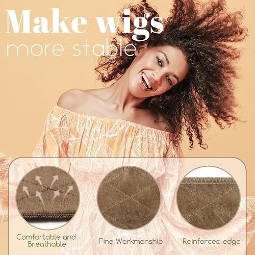 Miniatura 4 de MYKURS Agarre de peluca para mantener la peluca en su lugar, diademas antideslizantes para peluca, bandas de peluca para asegurar la peluca, 4