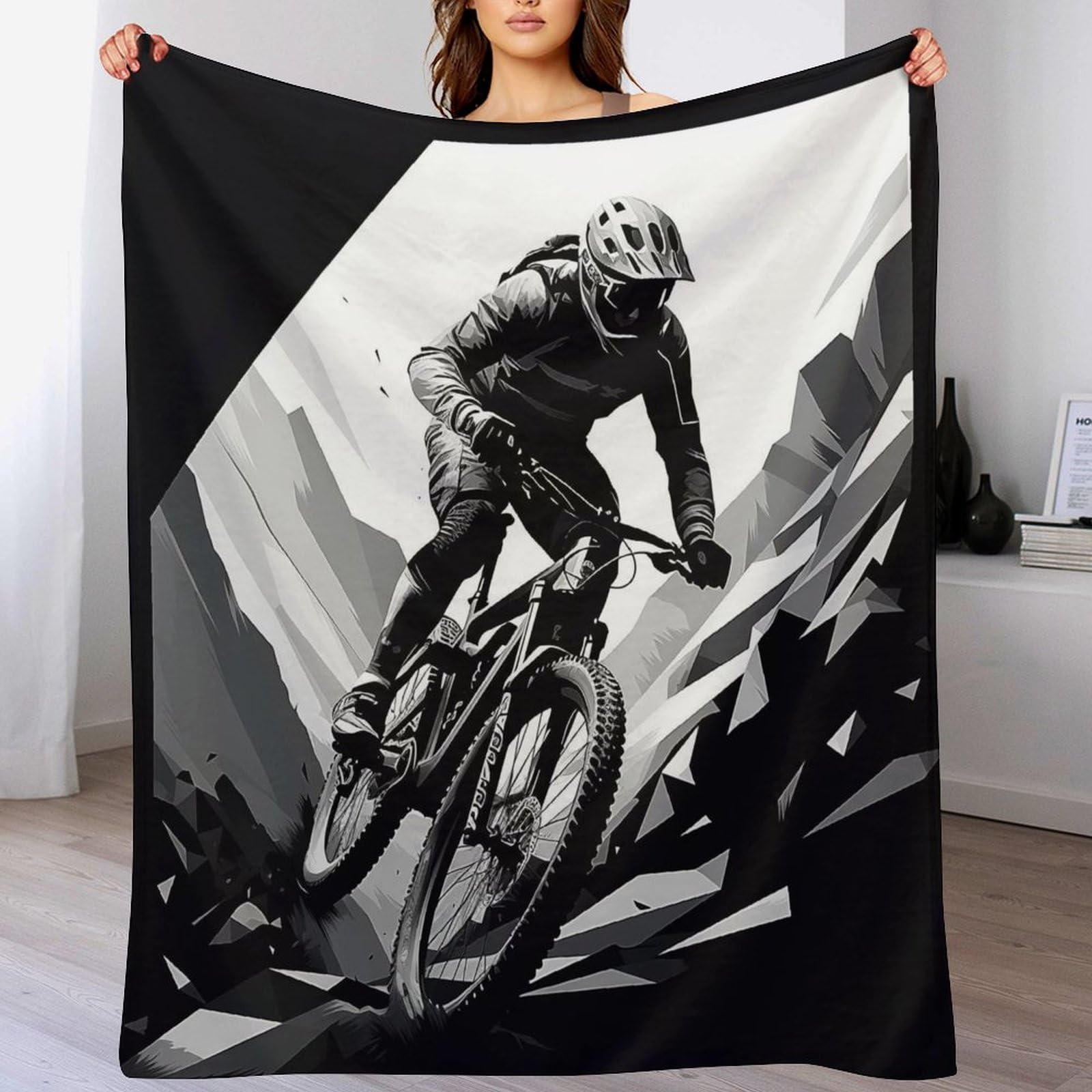 Couverture plaid vtt en flanelle 150x200 cm chaude pour lit et canapé