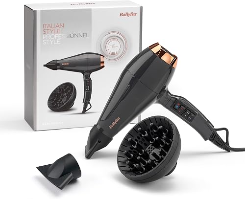 BaByliss Italian Air Pro 2200, Grey, AC Motor, 2200 W Power, Ion Technology, 6719DE - 8