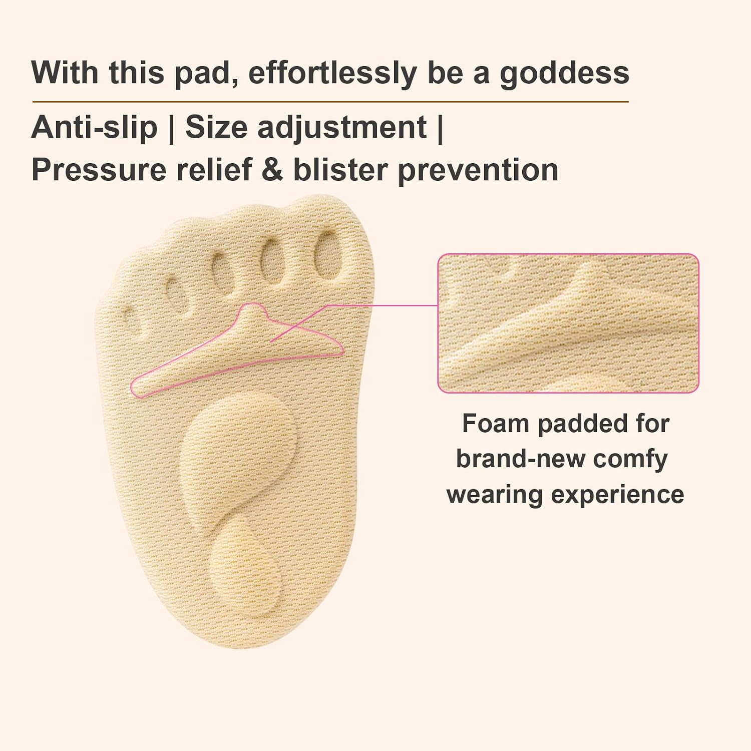 2026 Upgraded Metatarsal Pads for Women - Non-Slip Ball of Foot Cushions image 5