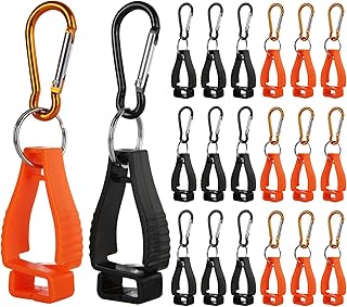 20PCS Glove Clips for Work, Glove Holder Clip Work Safety Clip for Construction Guard Labor, Glove Grabber Glove Keeper Belt Glasses Helmets Hanger Clamp Catcher (10PCS Black, 10PCS Orange)