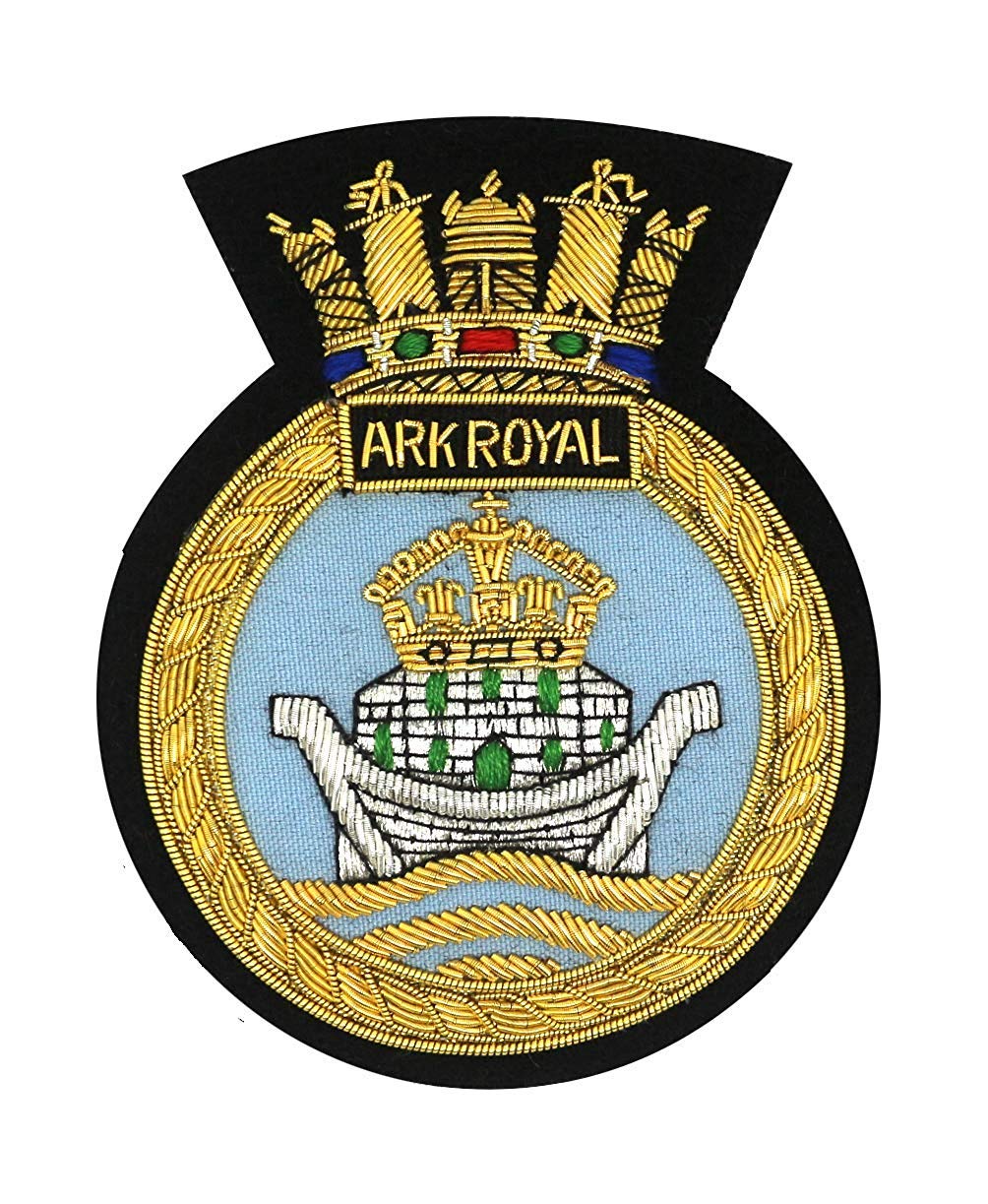 HMS Ark Royal Navy Embroidered Blazer badge