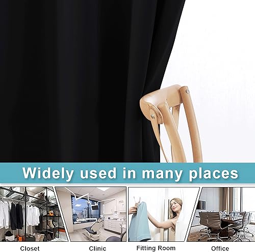 Miniatura 4 de RYB HOME - Cortinas opacas divisores de habitación, paneles de cortinas de privacidad