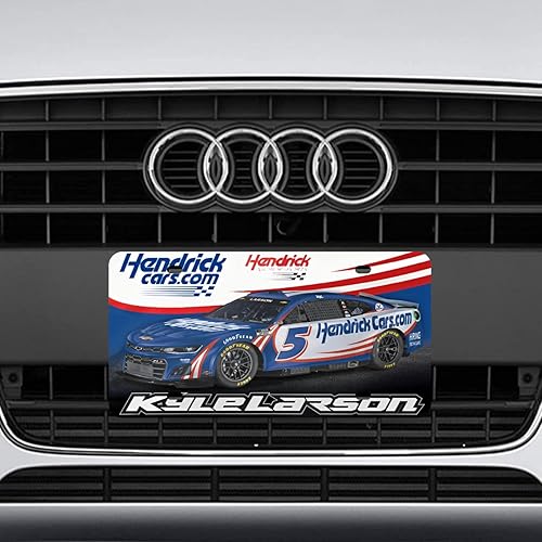 Miniatura 4 de 5 Kyle Larson - Cubierta para placa frontal de matrícula de 6 x 12 pulgadas, adecuada para autos, autos deportivos, SUV y otros modelos, cubierta
