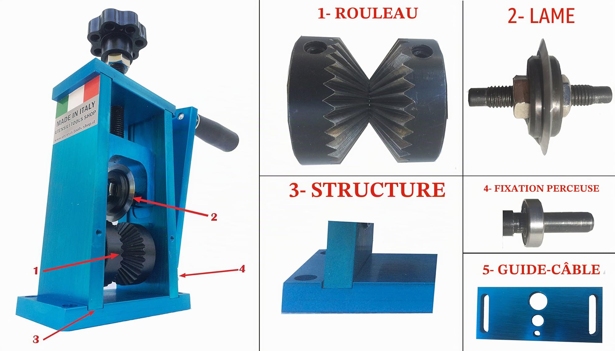 Machine à dénuder des câbles, outil à dénuder, récupération de cuivre + lame de rechange