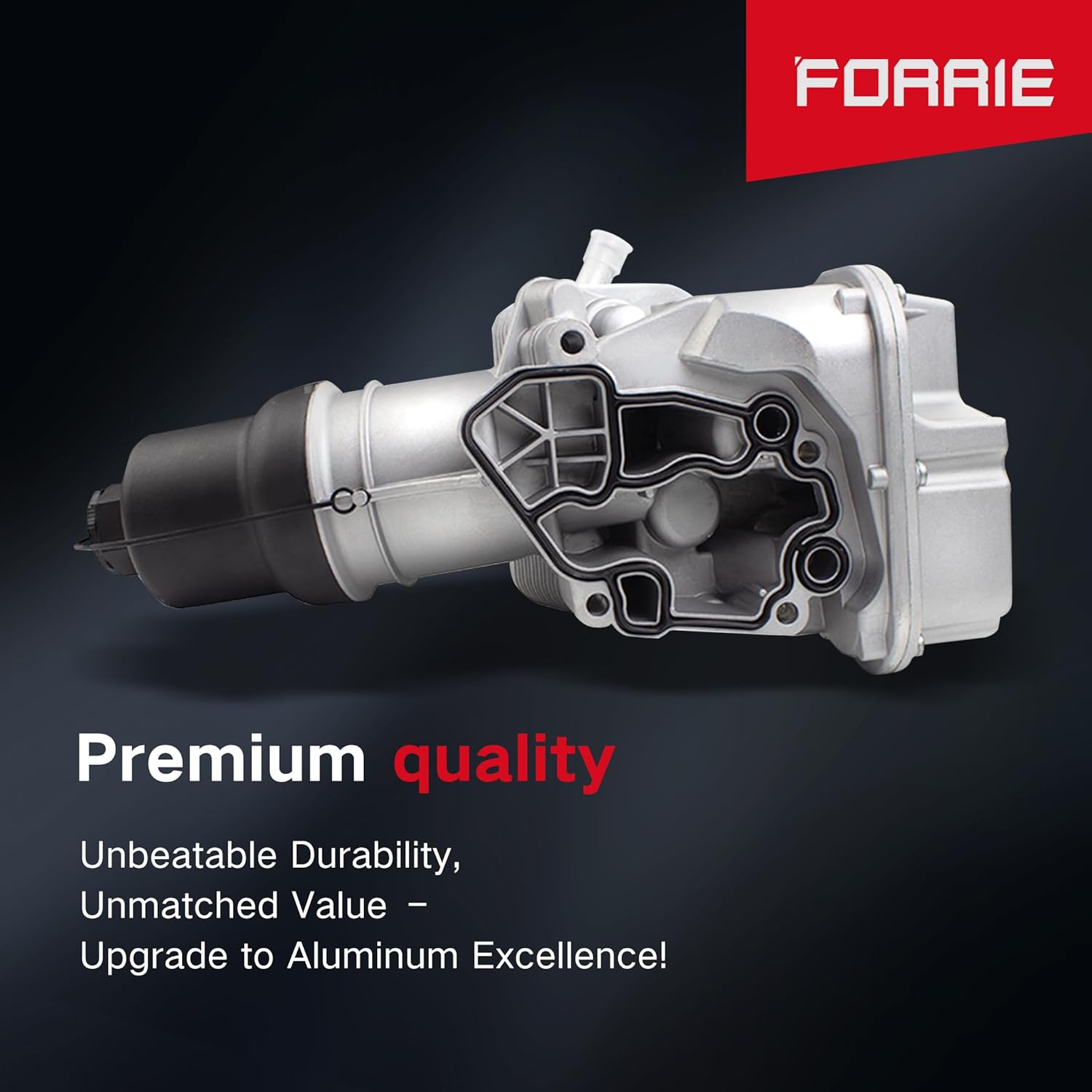 Aluminum Oil Filter Housing/Adapter with Filter&Oil Cooler Complete Assembly Fits for 2.0L FSI ENGINE Volkswagen Eos Golf GTI, Audi TTS Quattro A3 A4&A4 Quattro TT&TT Quattro