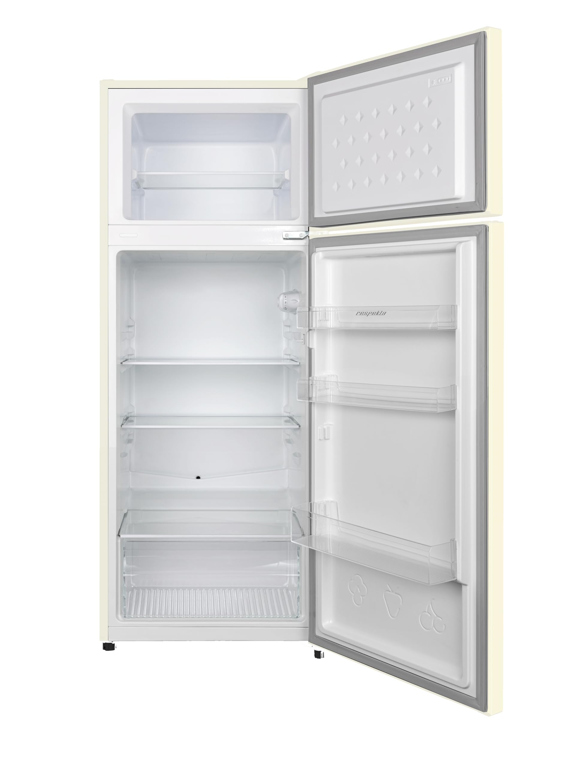 Respekta Bento Lodówko-zamrażarka retro 211 L, 143 cm, kremowa