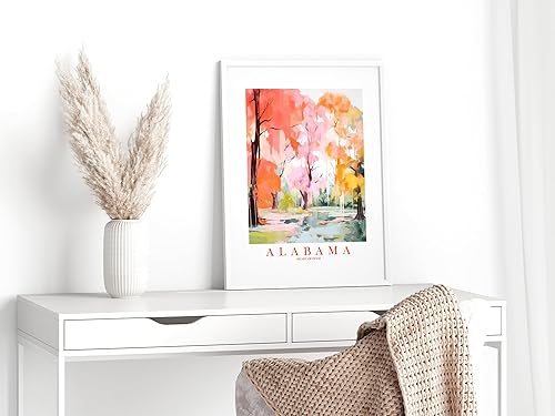 Miniatura 4 de Alabama Travel Print Souvenir AL Nature Wall Art Landscape Poster Scenic Vista (8x10 inches)