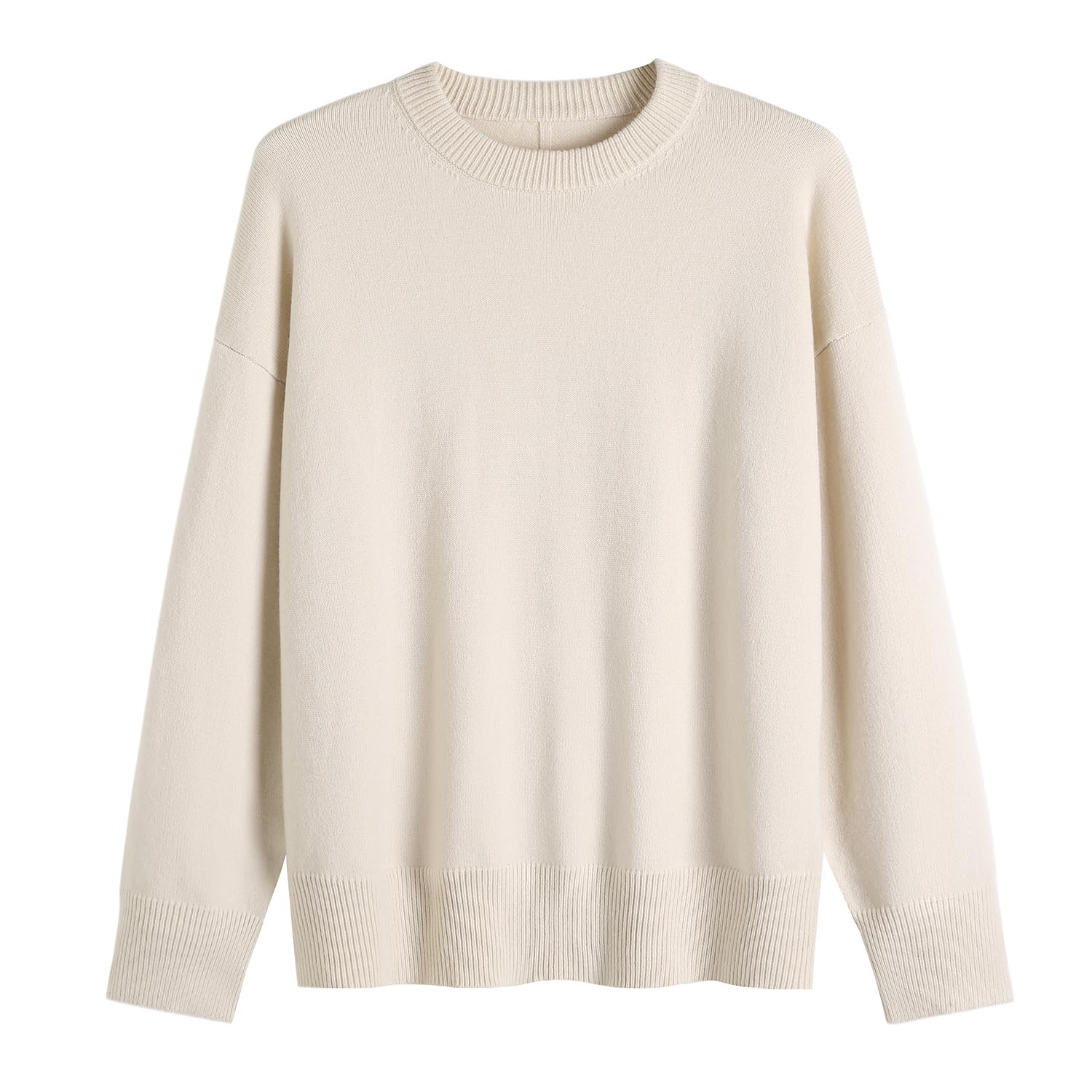 Oversized Classic Crew Neck Pullover Sweater Soft Basic Knit Long Sleeve Casual Wear Trendy Outfits for Women
