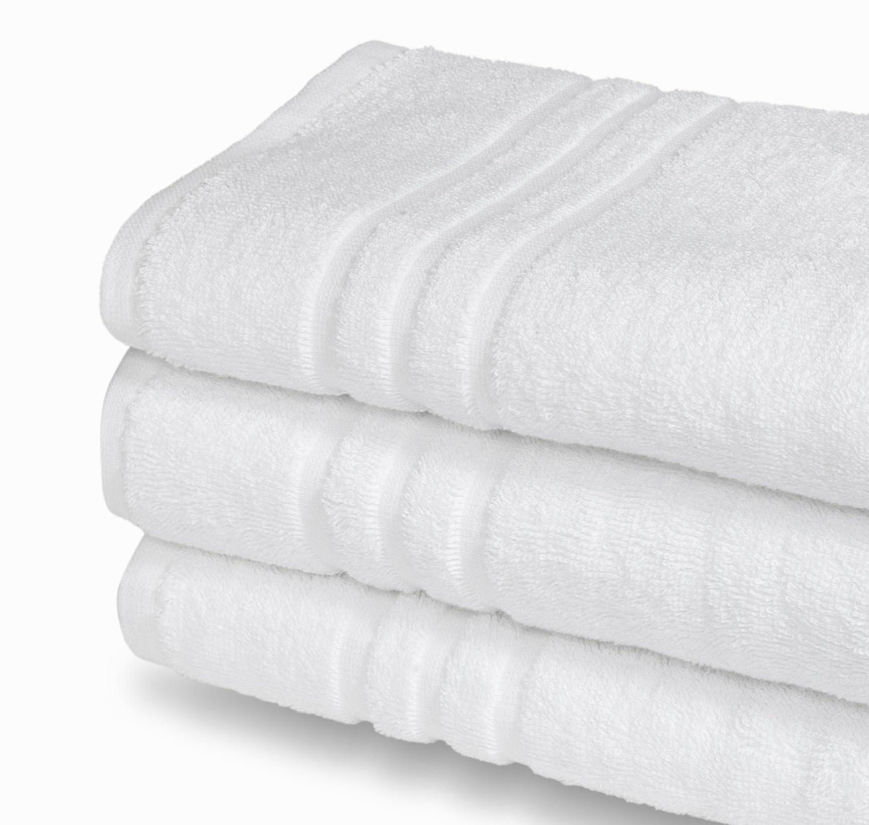 Zestaw ręczników kąpielowych frotte, 100% bawełna, 3 gości/bidet, zestaw 3 sztuk, rozmiar 40 x 60 cm, 380 g/m², idealny do pensjonatów i hotelu, odporny na częste pranie, biały, niezbędny