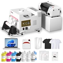 InkSonic U13 DTF Printer Machine with Powder Shaker and Dryer, A3 DTF Printer Bundles, T Shirt Printing Machine with XP600 Printhead, Direct to Film, White Ink Circulation, Auto Maintenance
