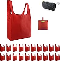 Vista 44 de BeeGreen Bolsas reutilizables para compras, compactas, bonitas, de color sólido, juego de 12 bolsas plegables de reciclaje con cremallera