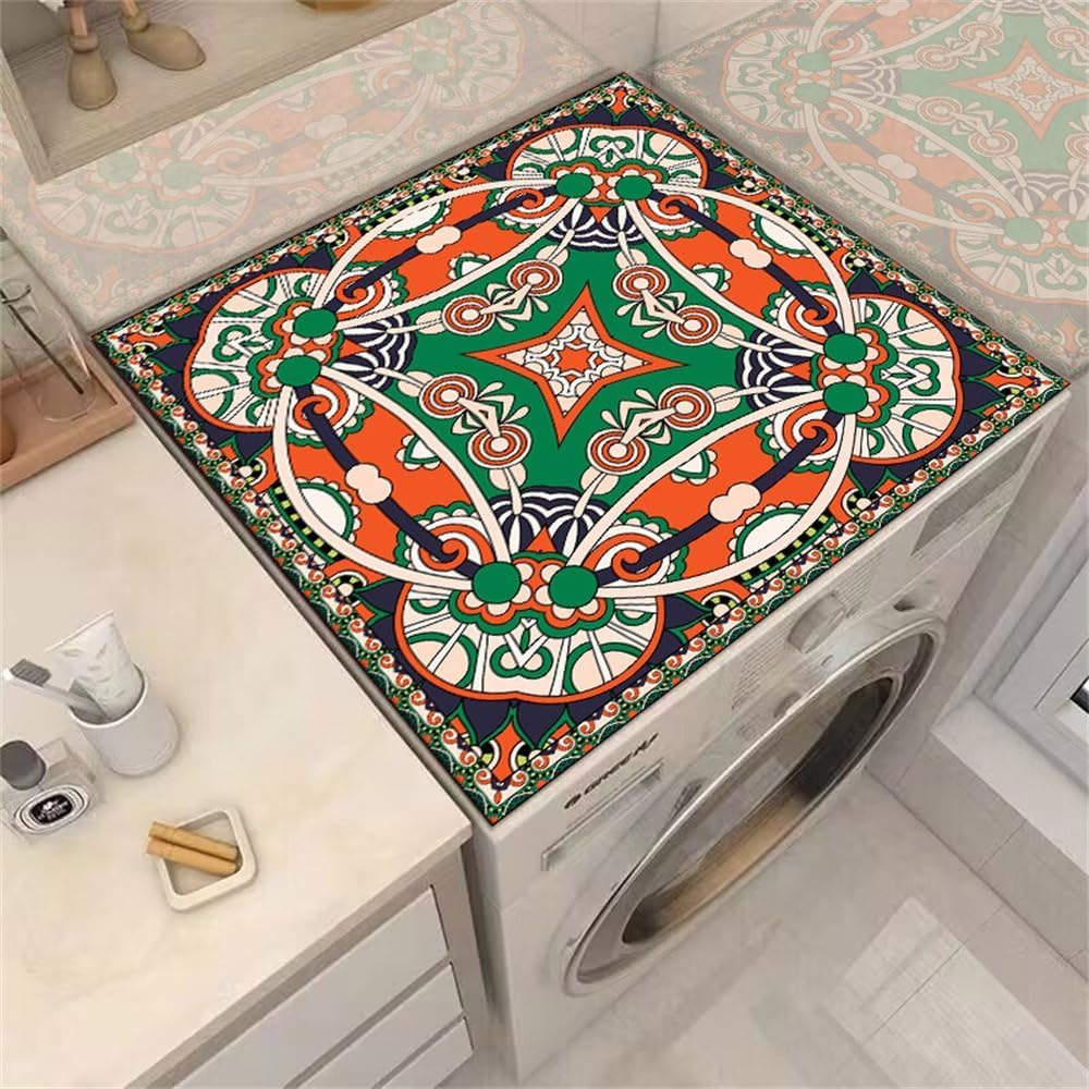 VUIKLCty Top Protective Mat: Non-Slip, Absorbent, Drying Diatomaceous Earth Mat for Kitchens and Refrigerators(Orange,50x60cm)