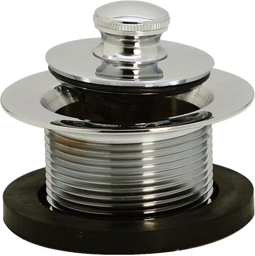 Westbrass D3324-05 1-1/2" NPSM Pull & Drain Bathtub Plug, Coarse Thread, Polishe