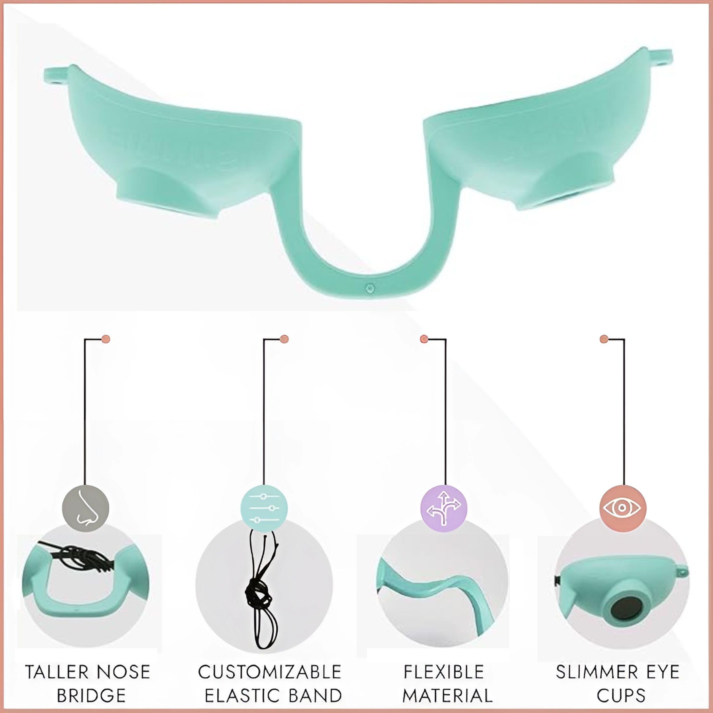 Super Sunnies EVO Flex - Protección ocular UV compatible con la FDA, protectores oculares delgados y flexibles, gafas de bronceado para cama, gafas de terapia de luz roja con correa, paquete de 4