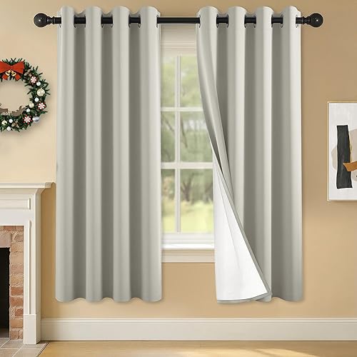 Miniatura 73 de Cortinas 100% opacas de 84 pulgadas de largo para dormitorio, sala de estar, cortinas de oscurecimiento de habitación con aislamiento térmico con