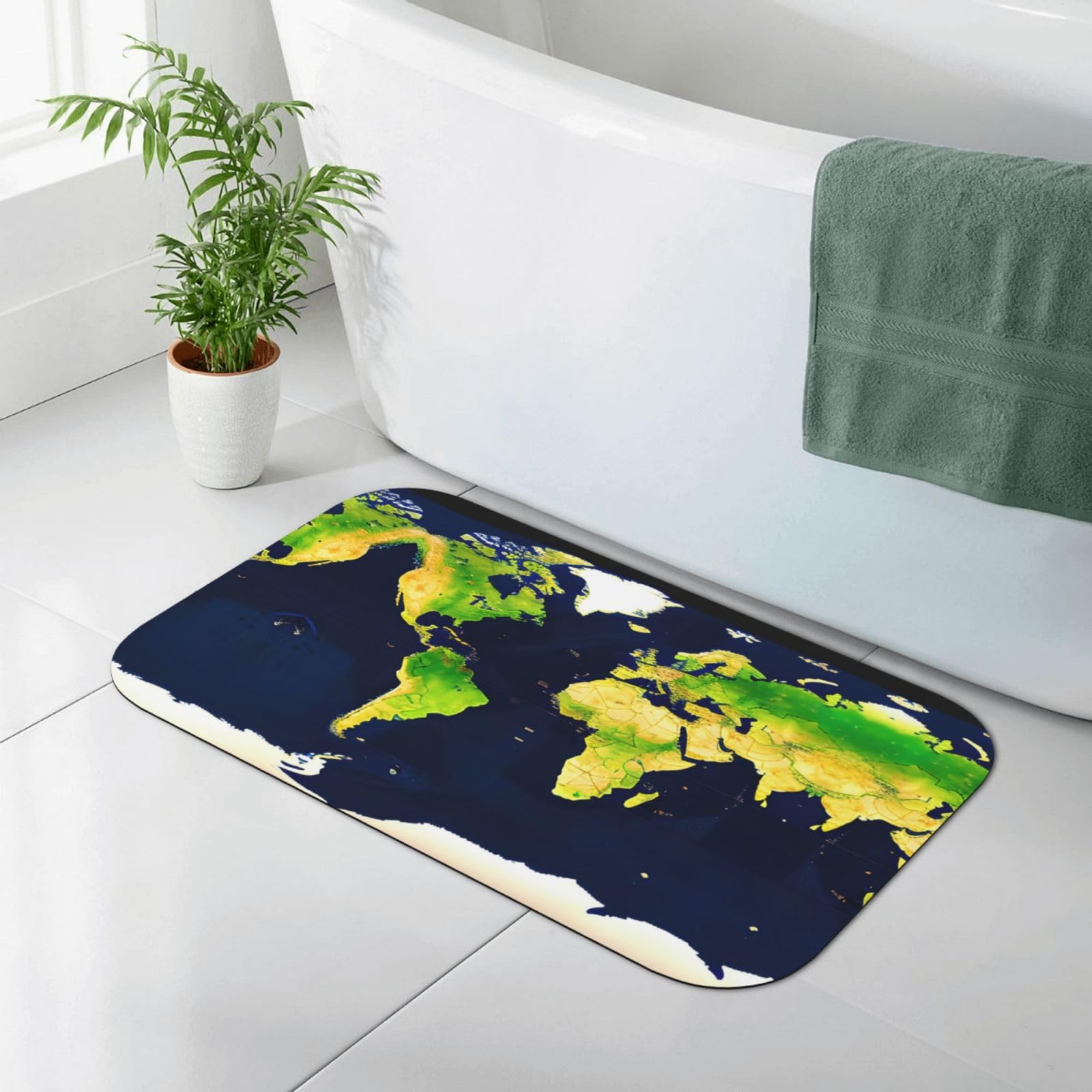 Tapis de bain diatomée naturelle antidérapant pliable grand format 50x80