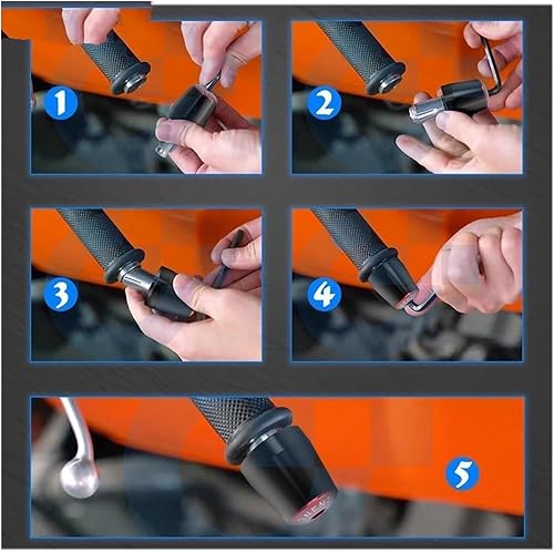 Miniatura 2 de Accesorios de motocicleta 78 "0.866 in manillar empuñaduras mango barra extremo tapa para Yamaha Xmax 125 250 300 400 X MAX 2017 2018 2019 (color