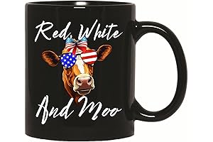 Adore Red, White, and Moo Coffee Mug: Show Your Patriotic Spirit!