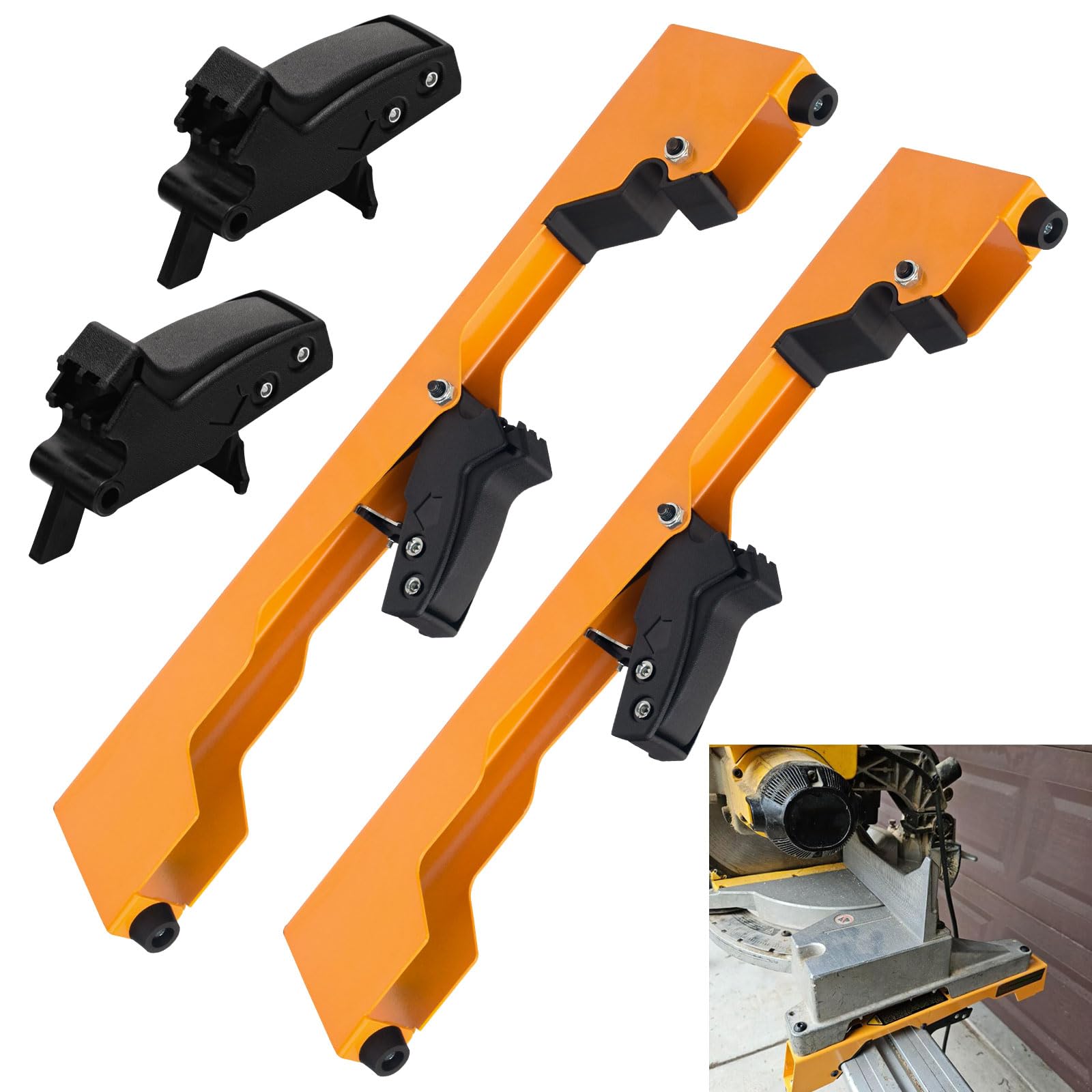 Soportes de montaje para sierra ingletadora N087371 y clips de pieza de liberación de palanca N087366 N087367 N087371 compatibles con De-Walt DWX724 DW730 DWX725 DWX725B DW723 DWX723 DE7030 DW723 1