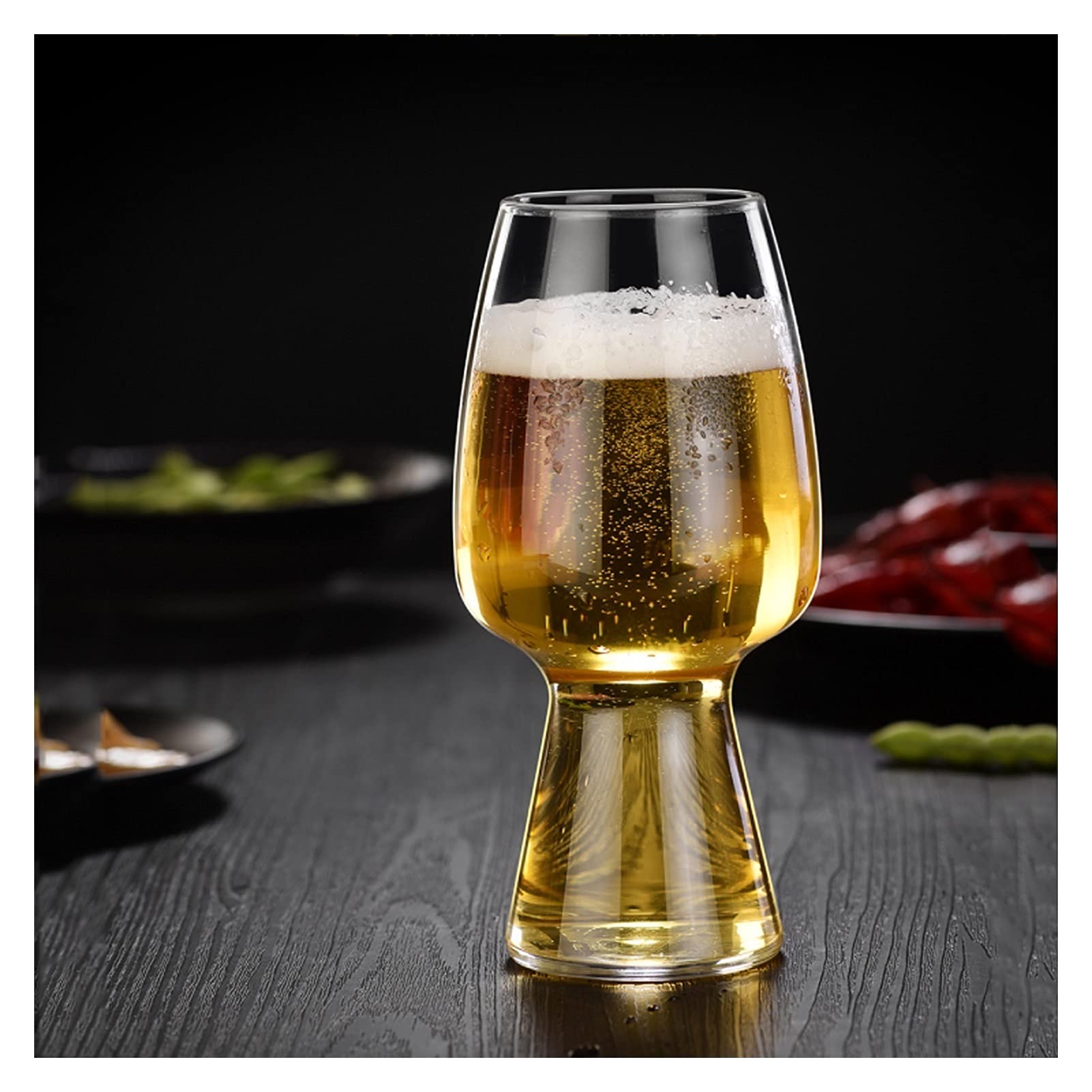 Juego de 4 vasos de cerveza, vasos de pinta, jarra de cerveza, jarra de vidrio de gran capacidad, 550 ml, la taza de cerveza ideal para festivales, barbacoas y partidos de fútbol, jarra de cervez