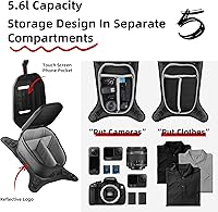 Vista 6 de Rhinowalk Bolsa de Tanque de Motocicleta Impermeable de Carcasa Rígida con Bolsillo para Teléfono con Pantalla Táctil, Cubierta Superior