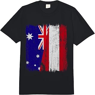 Australia Austria Half Flag Australian Austrian Heritage Comfort Colors Adult Heavyweight T-Shirt