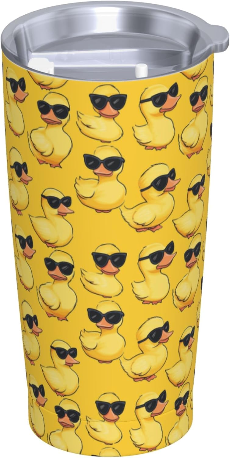 Duck Tumbler with Lid and Straw 20oz Vacuum Travel Coffee Mug Stainless Steel Double Wall Insulated Cup for Hot and Cold Drinks Gifts for Women and Men - Image 5