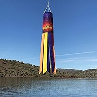 Vista 2 de In the Breeze 5136 Kokopelli Atardecer 40 pulgadas Windsock-Outdoor Southwest Decoración