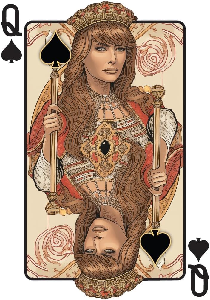 END THE WOKENESS: Trump Family Poker Playing Cards - Premium Collectible Deck Featuring Trump, Melania, Trump Jr., and Biden Joker Cardstock for Poker Nights - 52 Cards + 2 Jokers, Standard