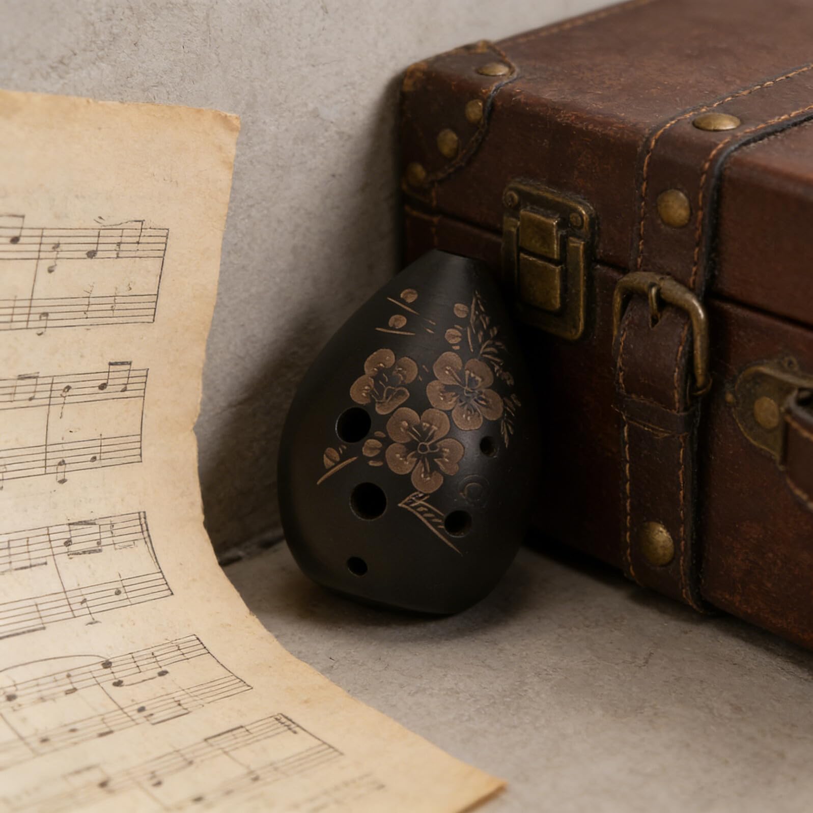 Mikinona Ocarina Tradicional China de Cerámica para Principiantes, Flauta de 8 Agujeros para Estudiantes, Instrumento de Viento Musical Portátil para Práctica y Aprendizaje