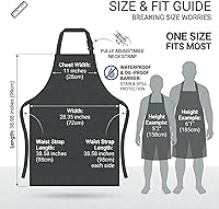 Vista 6 de Homsolver Heavy Duty Vinyl Waterproof Apron for Unisex Adult, Ultra Lightweight, Chemical Resistant Industrial Work Apron